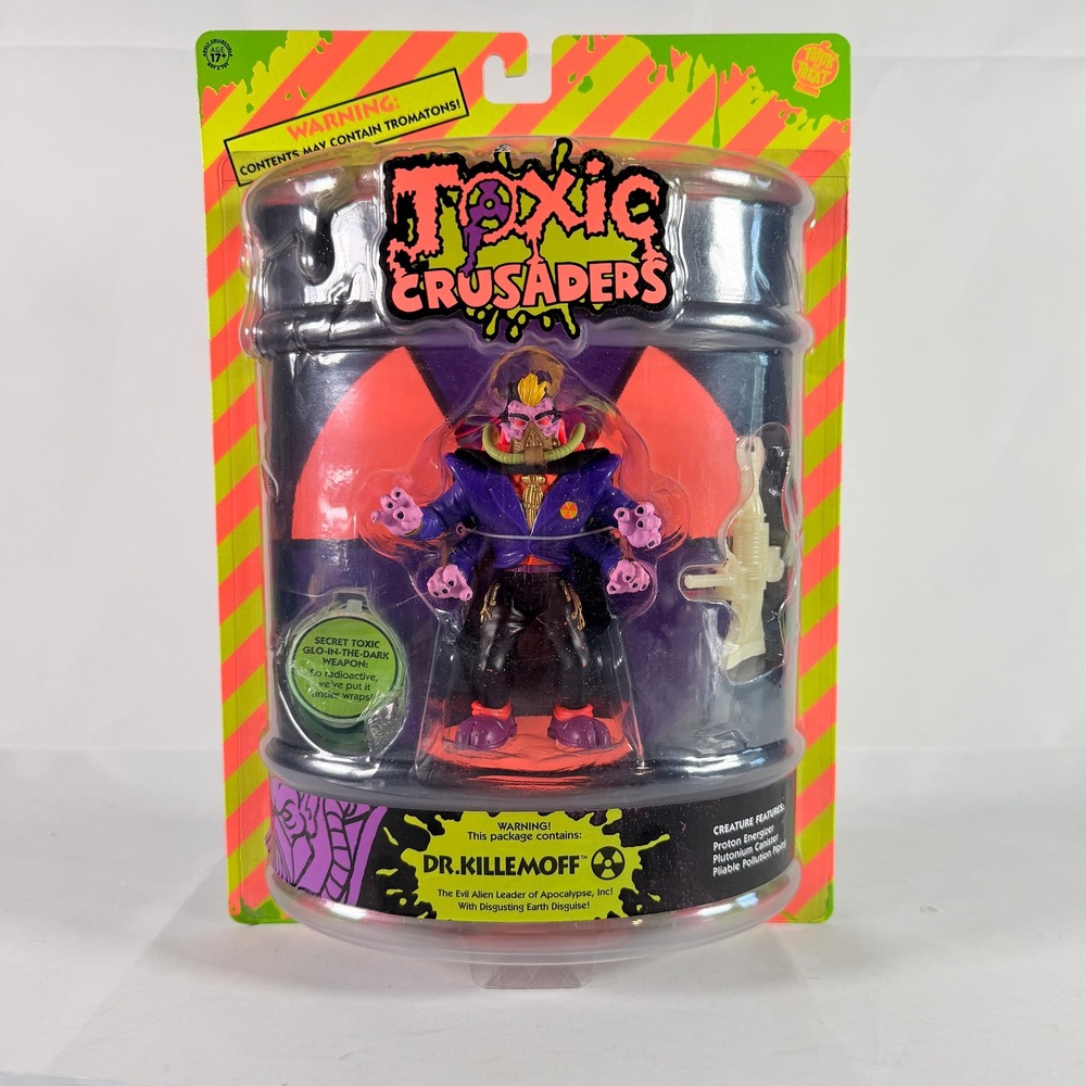 Toxic Crusaders Dr Killemoff Action Figure Trick or Treat Studios New Flawed Box
